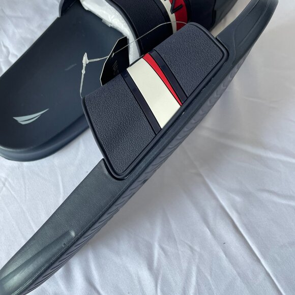 Nautica Men's Slipper STONO 2 Comfort Flip Flop in Navy and Red, Size 12 US - Picture 4 of 6